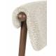 Lot de 2 Chaises de Comptoir Lee Woody Duo d'Assises Hautes en Acier et Tissu Beige Sièges de Cuisine 43,5x52,5x89,5cm