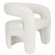 Fauteuil Nova Woody Assise de Salon en Bois et Assise Crème Sofa 1 Place Design 66x69x72cm