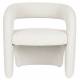 Fauteuil Nova Woody Assise de Salon en Bois et Assise Crème Sofa 1 Place Design 66x69x72cm