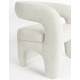 Fauteuil Nova Woody Assise de Salon en Bois et Assise Crème Sofa 1 Place Design 66x69x72cm