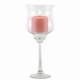 Photophore Bougeoir Porte Bougie Vase Porte Fleurs Plantes en Verre Blanc 15x15x35cm