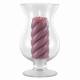 Photophore Bougeoir Porte Bougie Vase Porte Fleurs Plantes en Verre Blanc 17,50x17,50x30,50cm