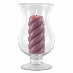 Photophore Bougeoir Porte Bougie Vase Porte Fleurs Plantes en Verre Blanc 17,50x17,50x30,50cm