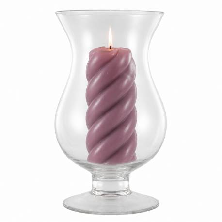 Photophore Bougeoir Porte Bougie Vase Porte Fleurs Plantes en Verre Blanc 17,50x17,50x30,50cm