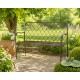 Banc Paon 2 Places Banquette de Jardin Fauteuil 2 Personnes en Métal Marron 49x92x123cm