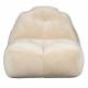 Fauteuil Tombag Dutchbone Assise Moelleuse en Velours Beige Sofa Rétro 78x99x120cm