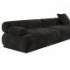 Canapé Rembrandt Zuiver Méridienne Gauche Sofa Modulaire en Pin et Tissu Brun Assises Contemporaines 68x97x402cm