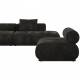 Canapé Rembrandt Zuiver Méridienne Gauche Sofa Modulaire en Pin et Tissu Brun Assises Contemporaines 68x97x402cm