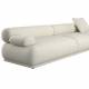 Canapé Rembrandt Zuiver Méridienne Gauche Sofa Modulaire en Pin et Tissu Beige Assises Contemporaines 68x97x402cm