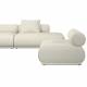 Canapé Rembrandt Zuiver Méridienne Gauche Sofa Modulaire en Pin et Tissu Beige Assises Contemporaines 68x97x402cm