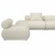 Canapé Rembrandt Zuiver Méridienne Droite Sofa Modulaire en Pin et Tissu Beige Assises Contemporaines 68x97x402cm