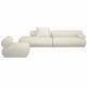 Canapé Rembrandt Zuiver Méridienne Droite Sofa Modulaire en Pin et Tissu Beige Assises Contemporaines 68x97x402cm