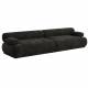 Canapé Rembrandt 3 Places Zuiver Sofa Modulaire en Pin et Tissu Brun Assises Contemporaines 68x97x316cm