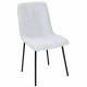 Chaise Liona Athezza Assise de Table Métal et Tissu Canard Siège de Séjour Fauteuil Matelassé 45x56x87cm