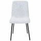 Chaise Liona Athezza Assise de Table Métal et Tissu Canard Siège de Séjour Fauteuil Matelassé 45x56x87cm