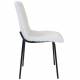 Chaise Liona Athezza Assise de Table Métal et Tissu Canard Siège de Séjour Fauteuil Matelassé 45x56x87cm
