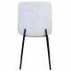 Chaise Liona Athezza Assise de Table Métal et Tissu Canard Siège de Séjour Fauteuil Matelassé 45x56x87cm