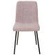 Chaise Liona Athezza Assise de Table Métal et Tissu Chiné Orange Siège de Séjour Fauteuil Matelassé 45x56x87cm