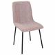 Chaise Liona Athezza Assise de Table Métal et Tissu Chiné Orange Siège de Séjour Fauteuil Matelassé 45x56x87cm