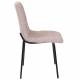 Chaise Liona Athezza Assise de Table Métal et Tissu Chiné Orange Siège de Séjour Fauteuil Matelassé 45x56x87cm