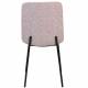 Chaise Liona Athezza Assise de Table Métal et Tissu Chiné Orange Siège de Séjour Fauteuil Matelassé 45x56x87cm
