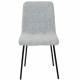 Chaise Liona Athezza Assise de Table Métal et Tissu Chiné Vert d'Eau Siège de Séjour Fauteuil Matelassé 45x56x87cm