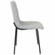 Chaise Liona Athezza Assise de Table Métal et Tissu Chiné Vert d'Eau Siège de Séjour Fauteuil Matelassé 45x56x87cm