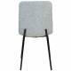 Chaise Liona Athezza Assise de Table Métal et Tissu Chiné Vert d'Eau Siège de Séjour Fauteuil Matelassé 45x56x87cm