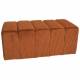 Banc Melvin Athezza Banquette Velours Côtelé Fox Bout de Lit Seventies 42x42x98cm