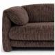 Canapé Cologne Athezza Sofa 2 Places Assise de Salon Tissu Côtelé Chocolat Banquette Design 73x95x224cm