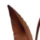 Muguet XXL sur Socle Sculpture Florale en Acier Oxydé Fleur Géante à Poser 40x74x123cm