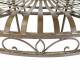 Agréable Banc Circulaire Tour d'Arbre Banquette de Parc en Acier Marron 77x160x160cm