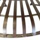 Agréable Banc Circulaire Tour d'Arbre Banquette de Parc en Acier Marron 77x160x160cm