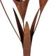 Trio d'Arômes en Acier Oxydé Bouquet Floral Décoration de Jardin Sculpture à Piquer 25x47x105cm