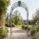 Arche Esther Portail en Acier Patiné Vert Passage de Jardin Support à Plantes