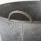 Bassine Métal Effet Zinc Bac à Plantes Jardinière Jackson à Poignée Ronde Gm 19x42x47,5cm