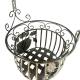 Petite Jardinière Façon Panier Pot de Fleur Bac de Plantation en Acier Vert 21,5x21,5x33cm