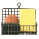 Porte-savon Mural en Acier Marron Support à Eponge Décoration Vintage pour Cuisine et Salle de bain 11,2x12,9x15,7cm