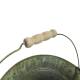 Seau avec Anse en Acier Effet Zinc Décoration de Jardin à Poser Cache Pot Champêtre et Vintage 27x27x26cm