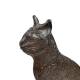 Chat Berlioz en Fonte à Piquer Statue Animale Patinée Marron Décoration de Jardin sur Pic 0,6x19x32,5cm