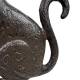 Chat Berlioz en Fonte à Piquer Statue Animale Patinée Marron Décoration de Jardin sur Pic 0,6x19x32,5cm