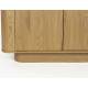 Armoire Almira Woody Cabinet Bois Finition Naturel et Pierre Frittée Vaisselier Bibliothèque 4 Etagères 40x100x140cm