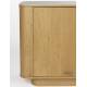 Buffet Bas Almira Woody Bois Finition Naturel et Pierre Frittée Meuble de Rangement 4 Portes Bahut 40x75x180cm