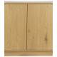 Buffet Bas Almira Woody Bois Finition Naturel et Pierre Frittée Meuble de Rangement 4 Portes Bahut 40x75x180cm