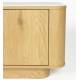 Meuble TV Almira Woody Enfilade Bois Finition Naturel et Pierre Frittée Meuble 4 Portes Rangement Bas 40x50x180cm