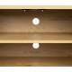 Meuble TV Almira Woody Enfilade Bois Finition Naturel et Pierre Frittée Meuble 4 Portes Rangement Bas 40x50x180cm