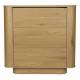 Commode Almira Woody Meuble Bois Finition Naturel et Pierre Frittée Cabinet de Rangement 3 Tiroirs 40x80x90cm