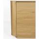 Commode Almira Woody Meuble Bois Finition Naturel et Pierre Frittée Cabinet de Rangement 3 Tiroirs 40x80x90cm