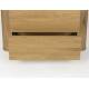 Commode Almira Woody Meuble Bois Finition Naturel et Pierre Frittée Cabinet de Rangement 3 Tiroirs 40x80x90cm