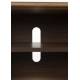 Buffet Bas Rise Zuiver Meuble TV Bois et Vitre Bahut de Rangement 2 Espaces 40x55x100cm